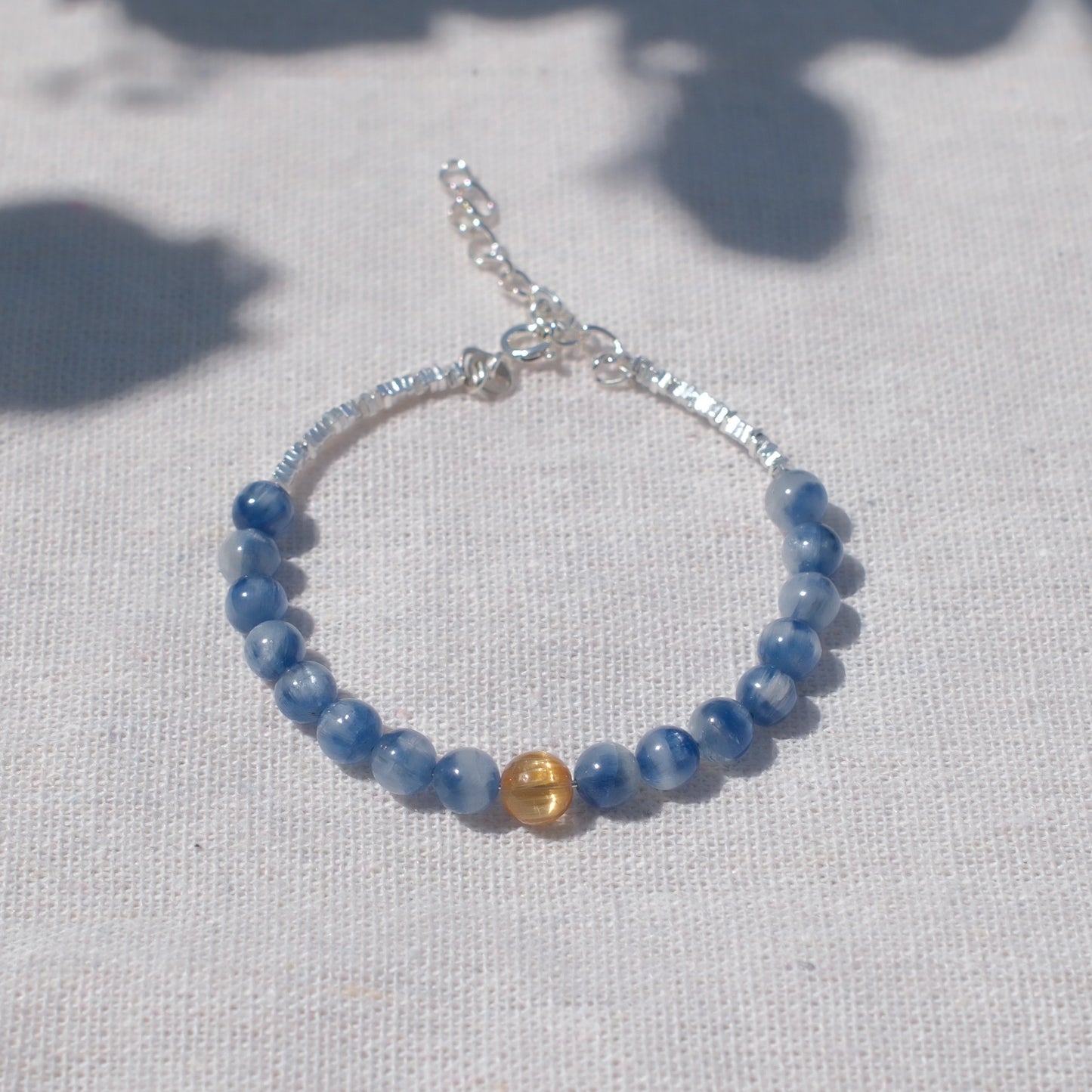 Custom Jewelry - Kyanite & Citrine Silver Bracelet