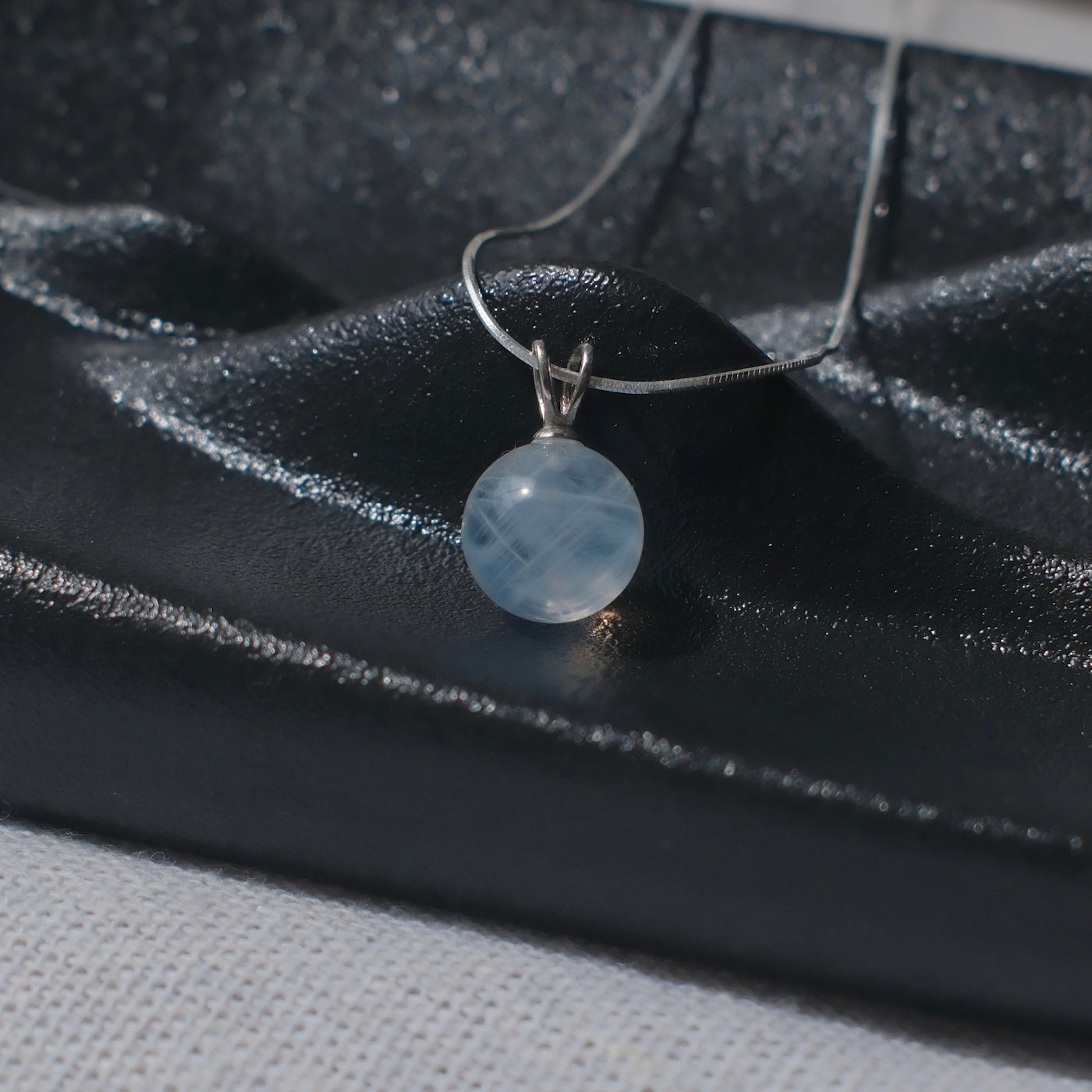 Blue Rutilated Quartz Necklace