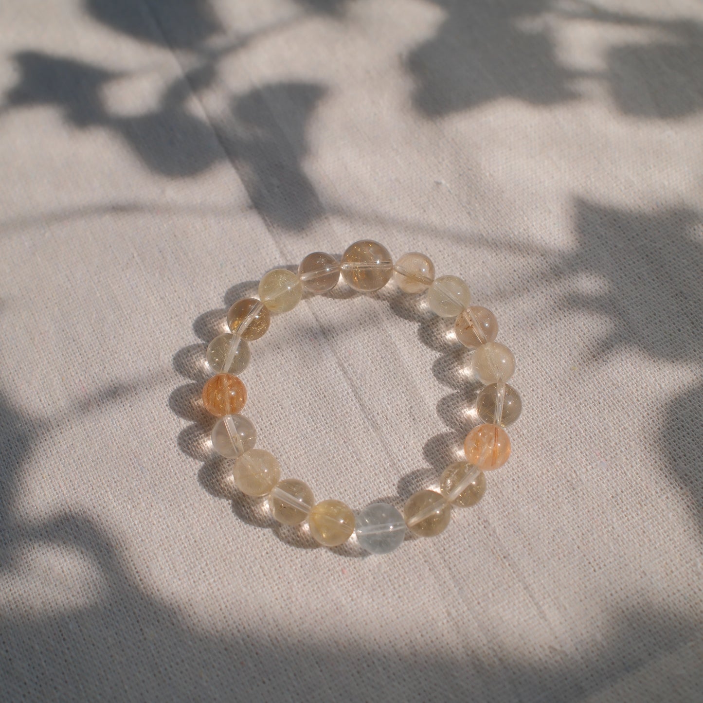 Starlit Threads – High-clarity Rutilated Quartz Bracelet