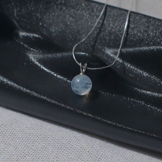 Blue Rutilated Quartz Necklace
