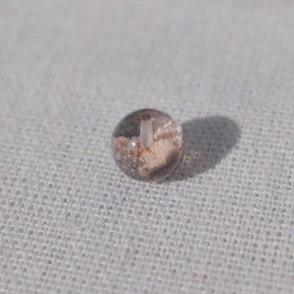 Pink Bowl-Shaped Phantom Quartz Bead – Drilled