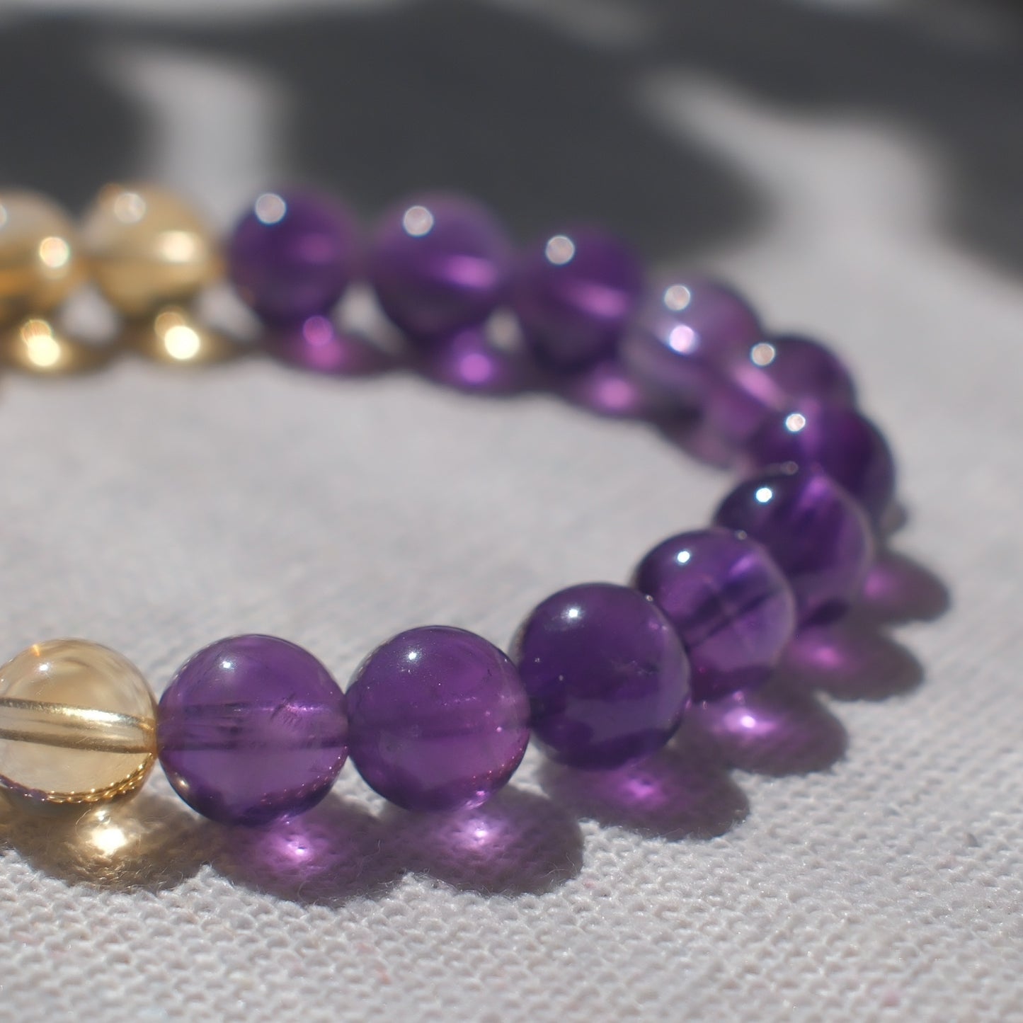 Amethyst & Citrine Bracelet - Half & Half