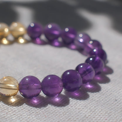 Amethyst & Citrine Bracelet - Half & Half