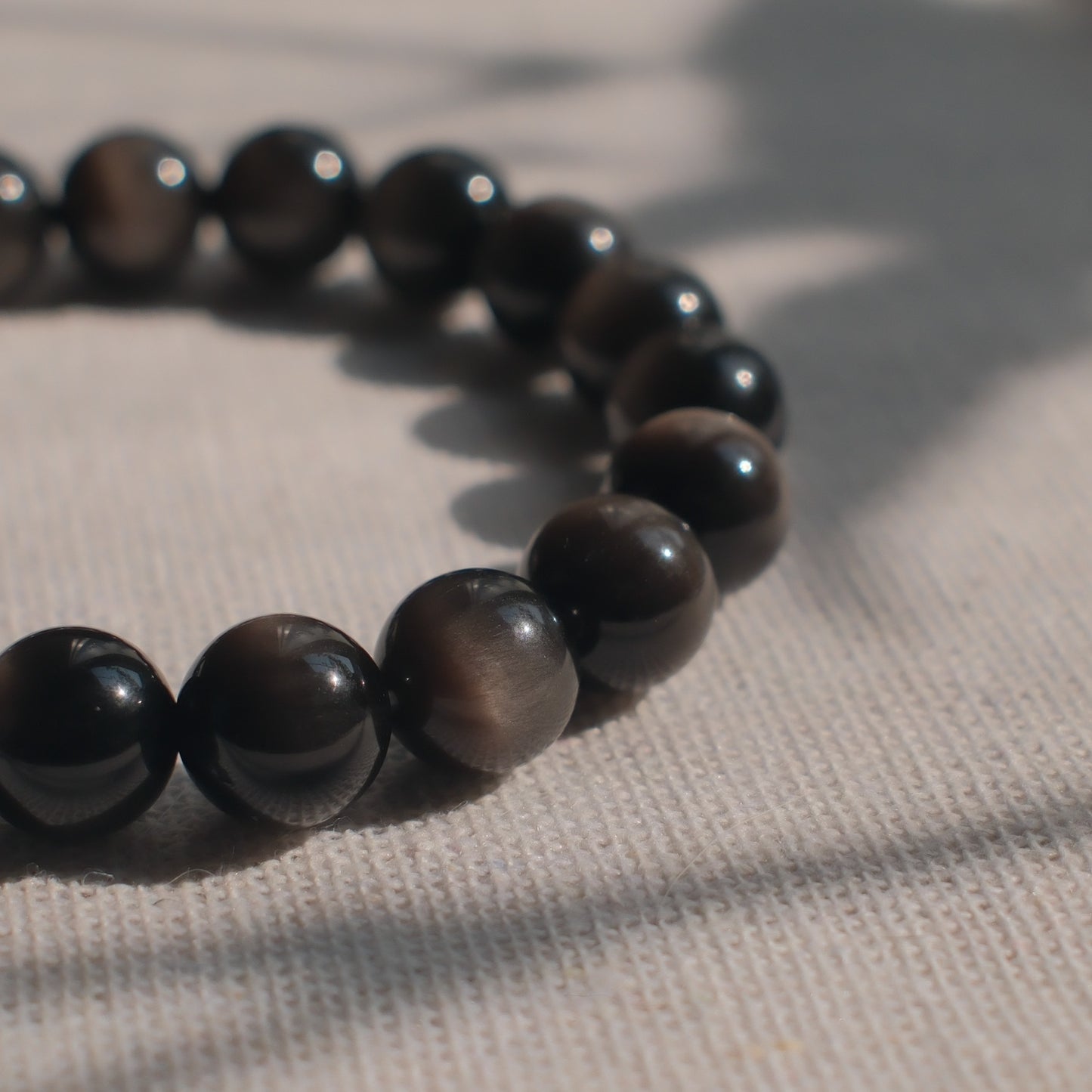 Silver Sheen Obsidian Bracelet