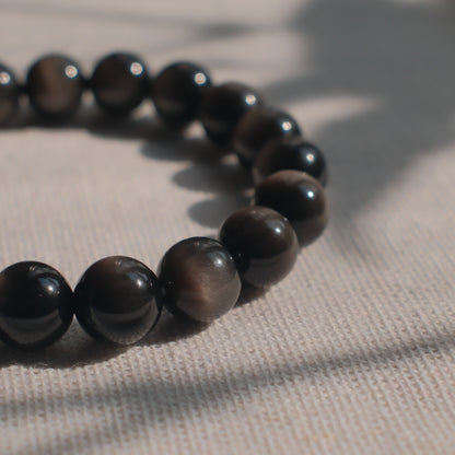 Silver Sheen Obsidian Bracelet