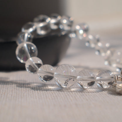 Lunar Serpent – Lemurian & Clear Quartz Bracelet