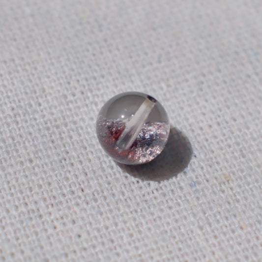 Purple & Red Bowl-Shaped Phantom Quartz Bead – Drilled