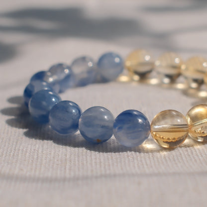 Kyanite and Citrine Bracelet - Half & Half