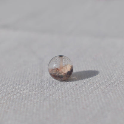 Pink Bowl-Shaped Phantom Quartz Bead – Drilled