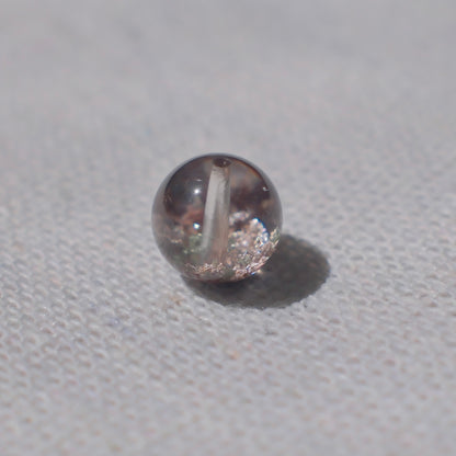 Pink & Green Bowl-Shaped Phantom Quartz Bead – Drilled