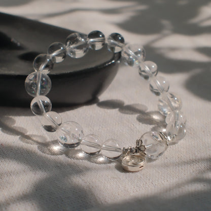 Lunar Serpent – Lemurian & Clear Quartz Bracelet