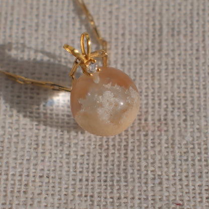 Custom Pink Phantom Quartz Necklace — 18K Gold