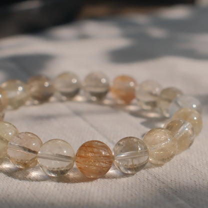 Starlit Threads –  High-clarity Rutilated Quartz Bracelet