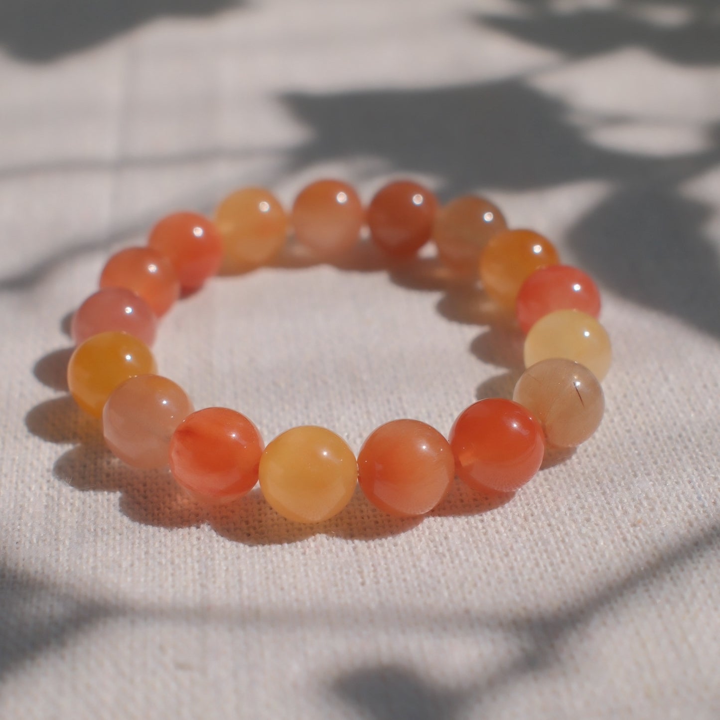 Rare Old Mine Rutilated Quartz Bracelet