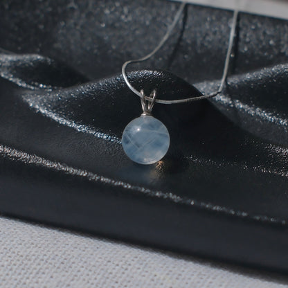 Blue Rutilated Quartz Necklace