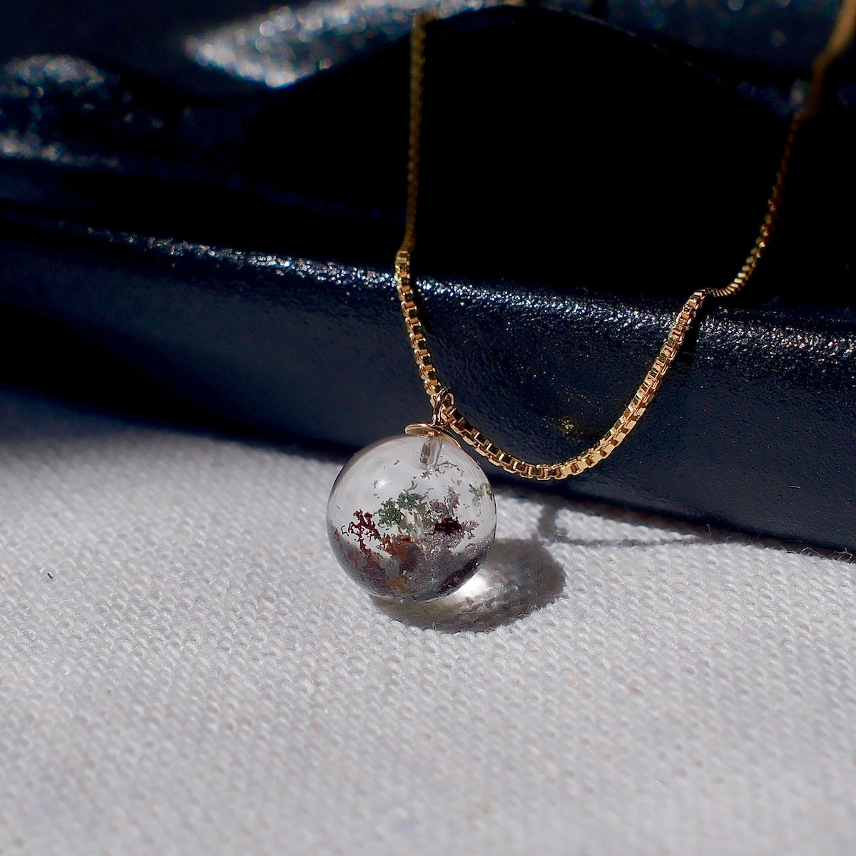 Floating Garden Phantom Quartz Pendant Necklace