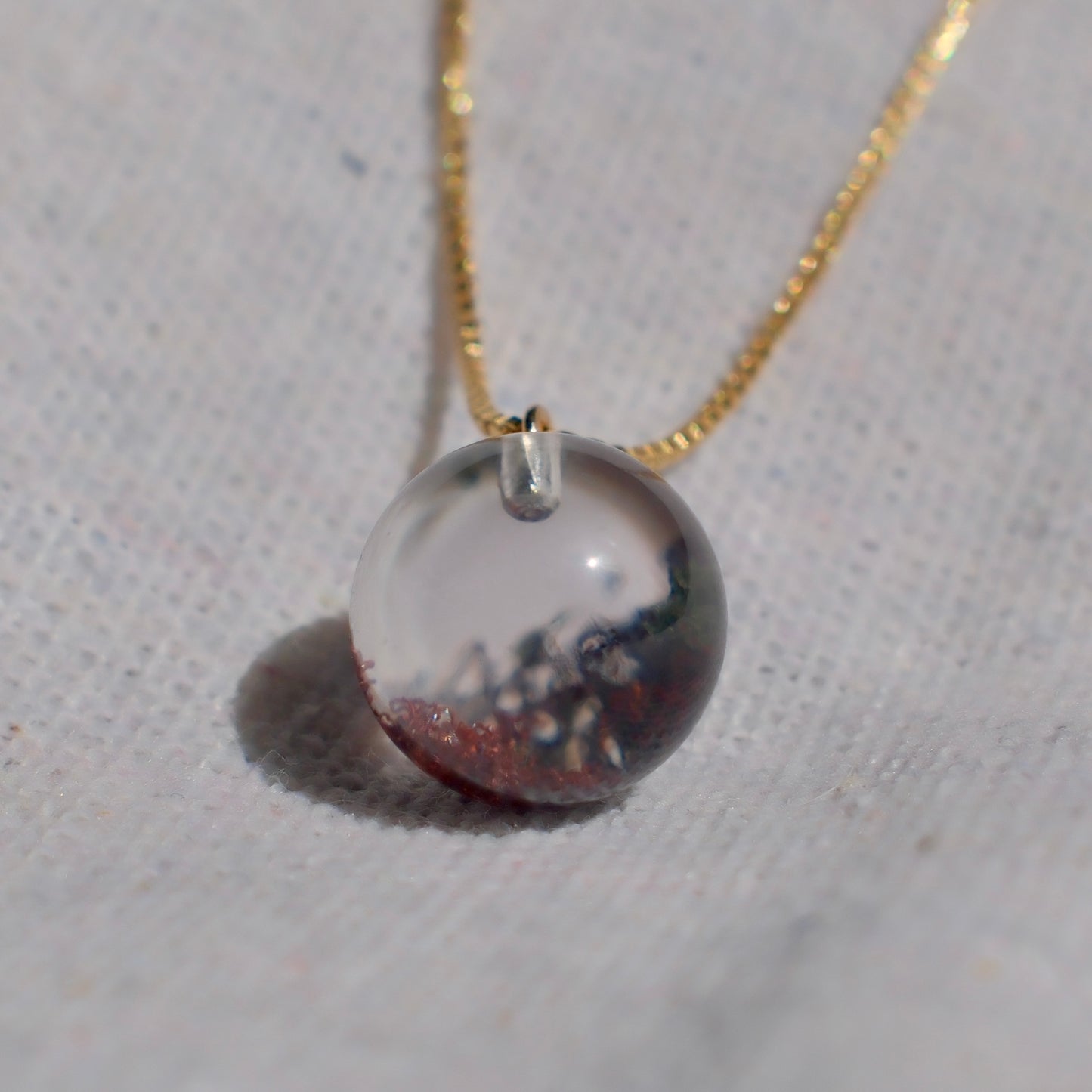 Red Phantom Quartz Pendant Necklace