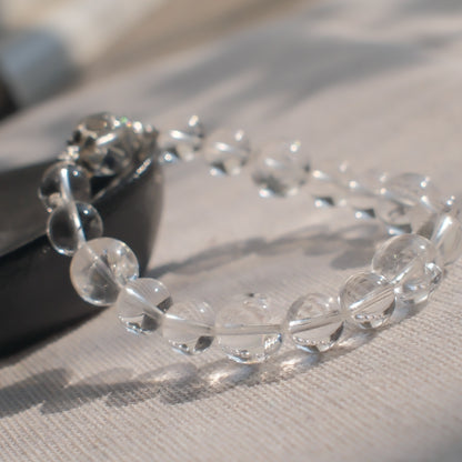 Lunar Serpent – Lemurian & Clear Quartz Bracelet