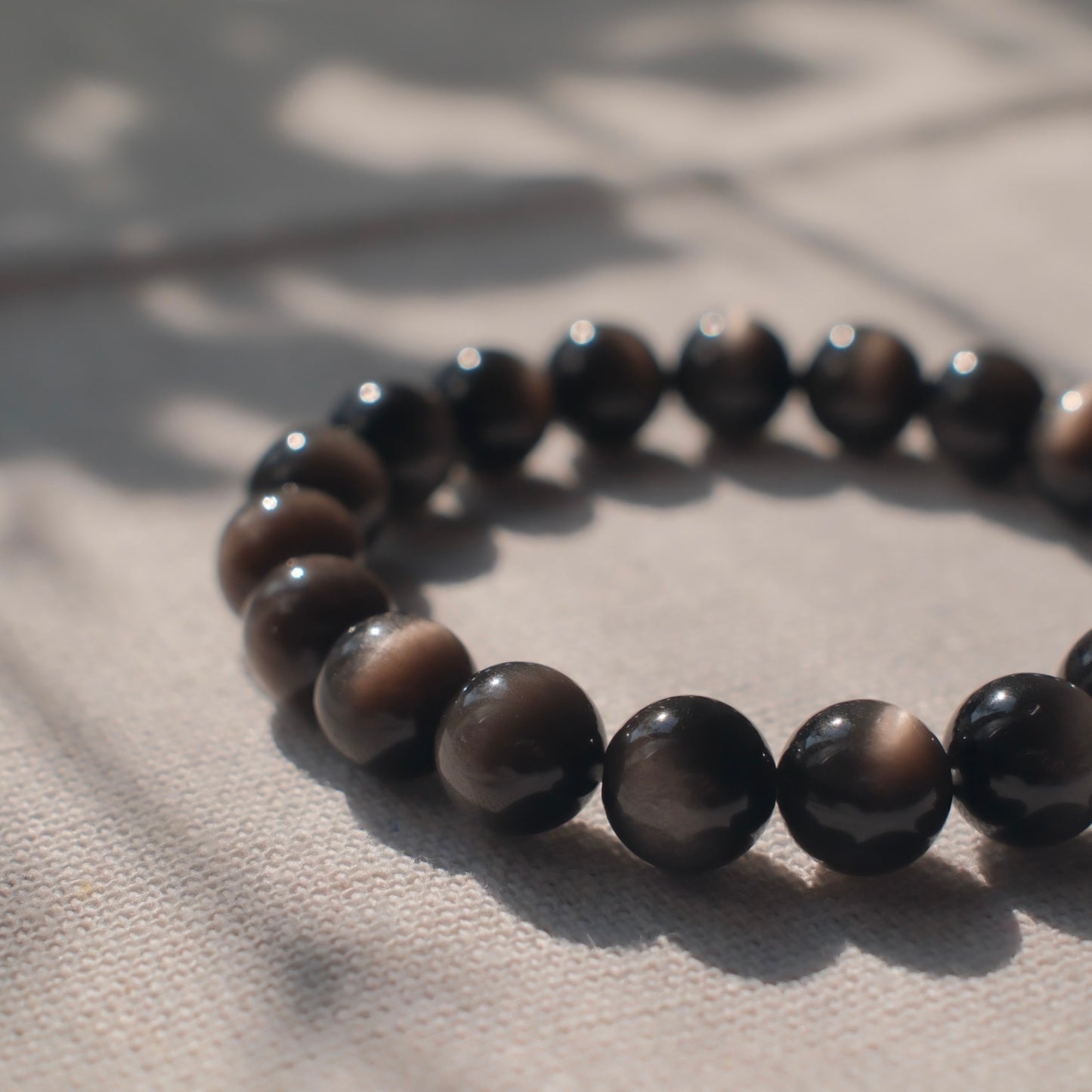 Silver Sheen Obsidian Bracelet