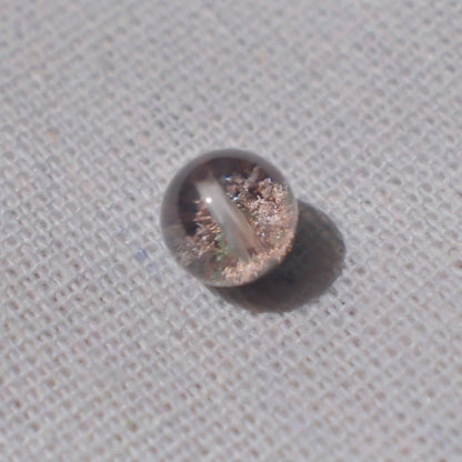 Pink & Green Bowl-Shaped Phantom Quartz Bead – Drilled