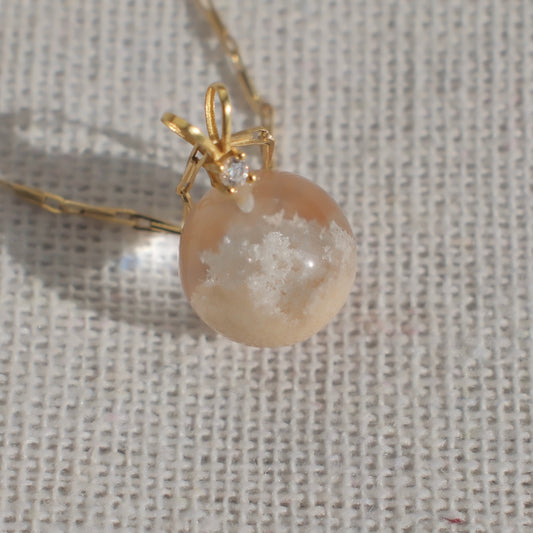 Custom Pink Phantom Quartz Necklace — 18K Gold