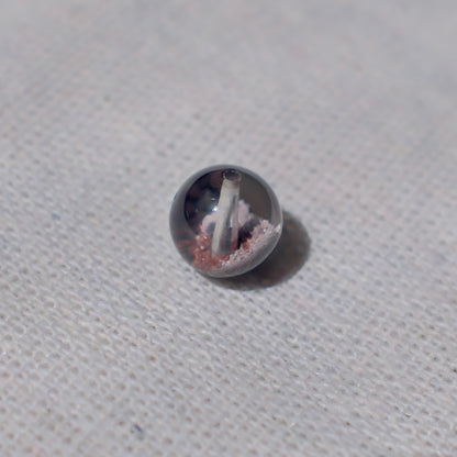 Purple & Red Bowl-Shaped Phantom Quartz Bead – Drilled