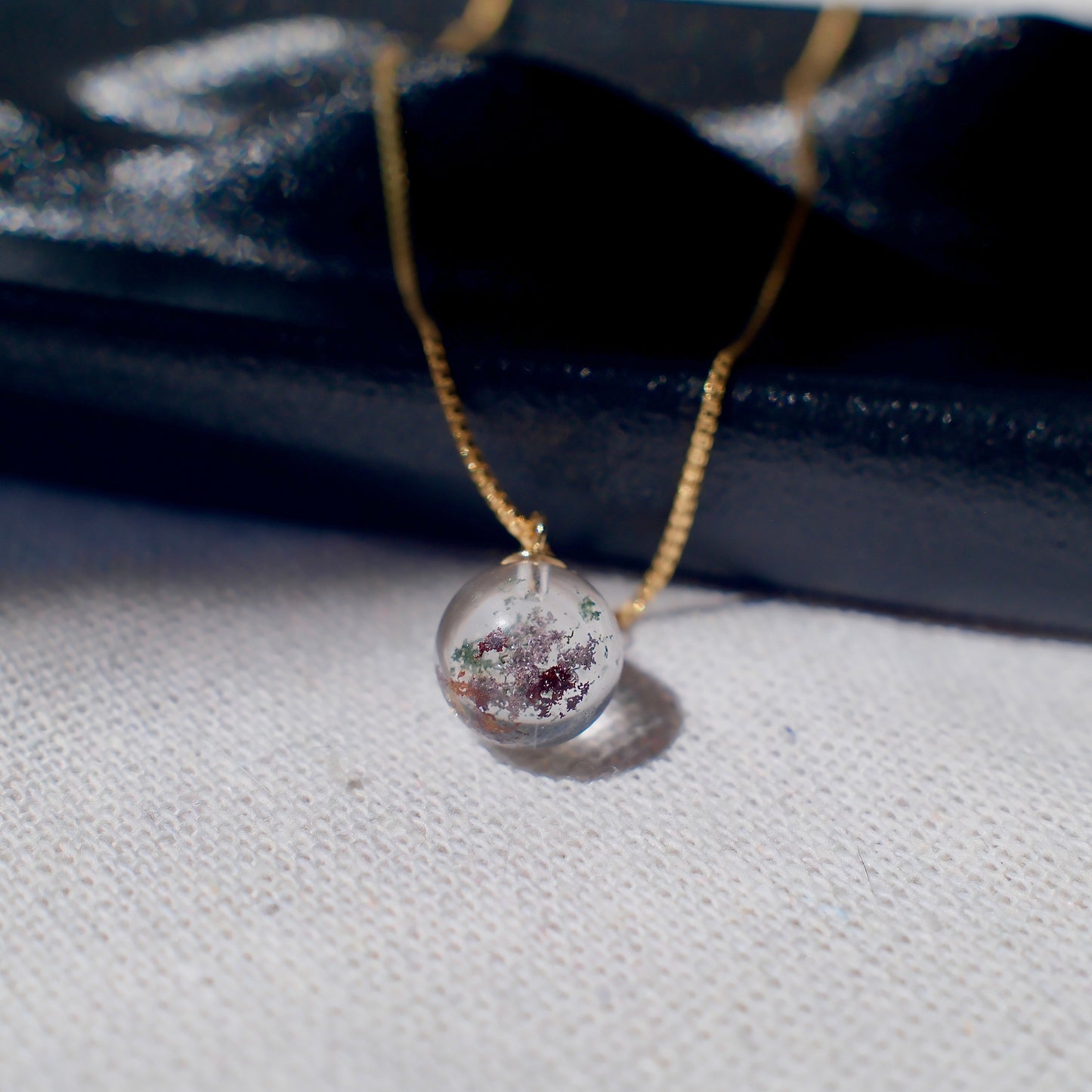 Floating Garden Phantom Quartz Pendant Necklace
