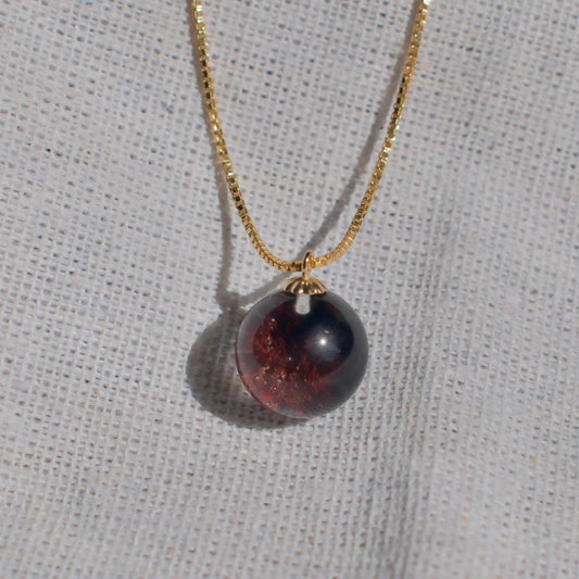 Red Phantom Quartz Pendant Necklace