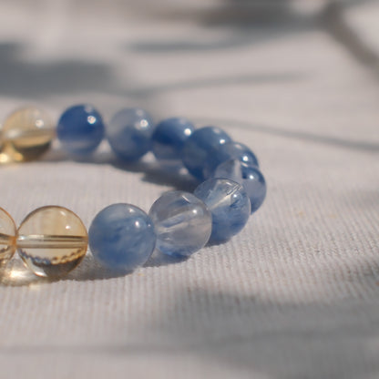 Kyanite and Citrine Bracelet - Half & Half