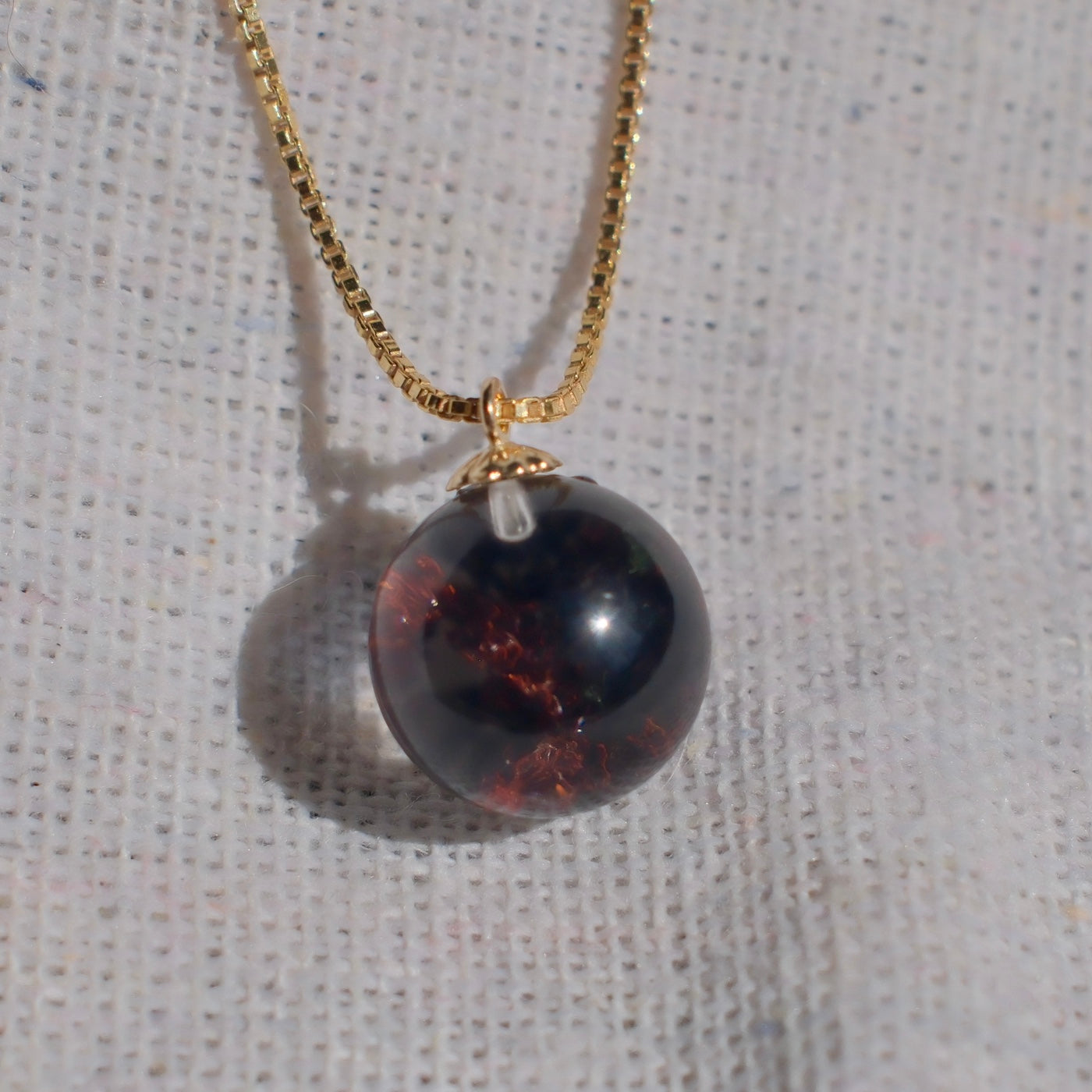 Red Phantom Quartz Pendant Necklace