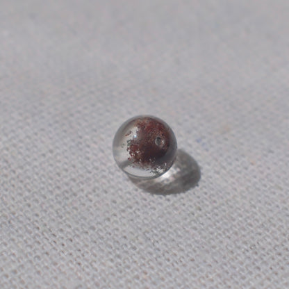 Pink & Green Bowl-Shaped Phantom Quartz Bead – Drilled