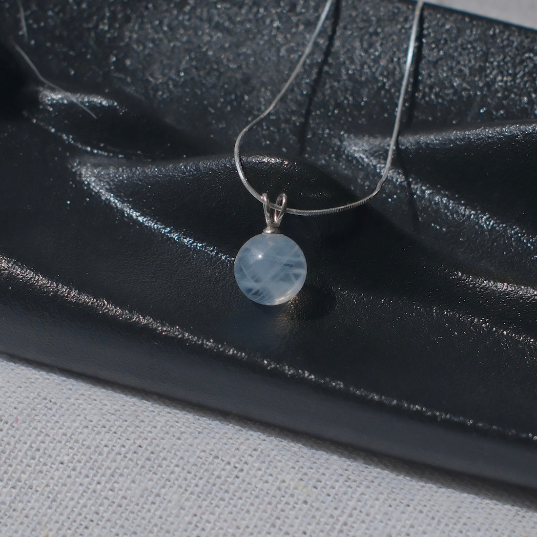 Blue Rutilated Quartz Necklace
