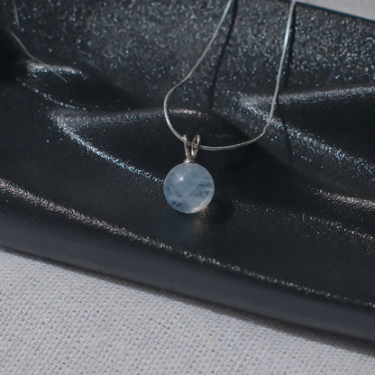 Blue Rutilated Quartz Necklace