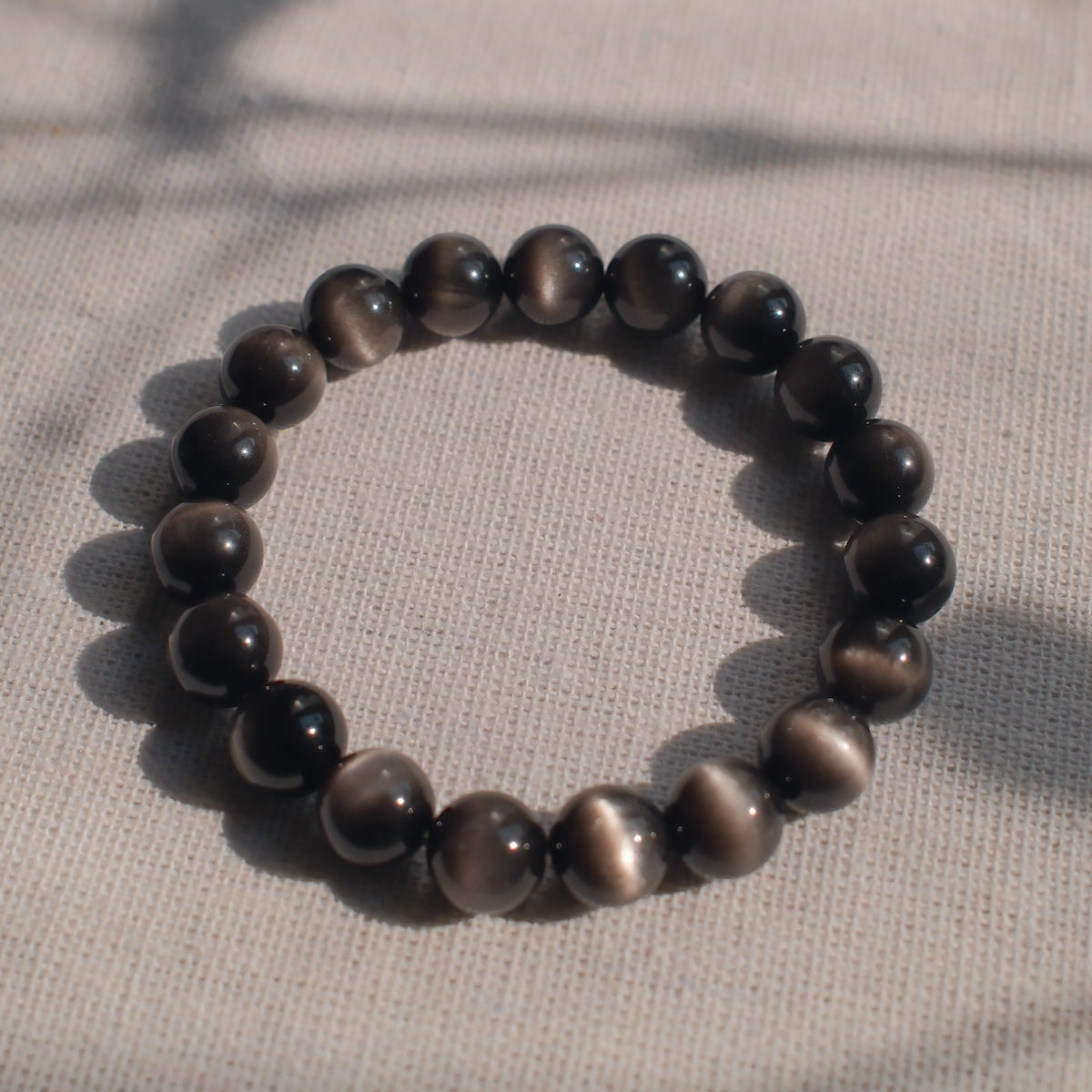 Silver Sheen Obsidian Bracelet