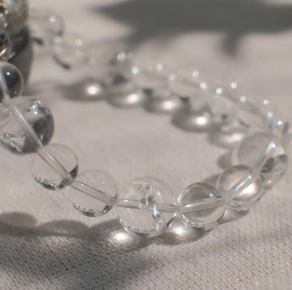 Lunar Serpent – Lemurian & Clear Quartz Bracelet