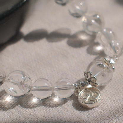 Lunar Serpent – Lemurian & Clear Quartz Bracelet