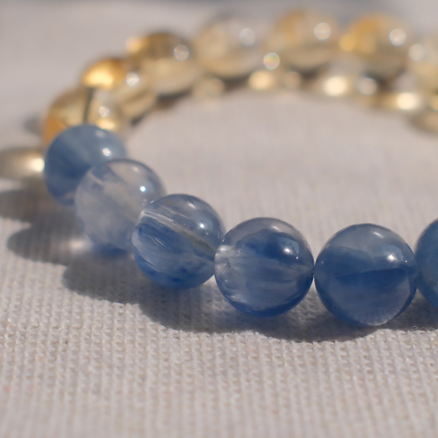 Kyanite and Citrine Bracelet - Half & Half