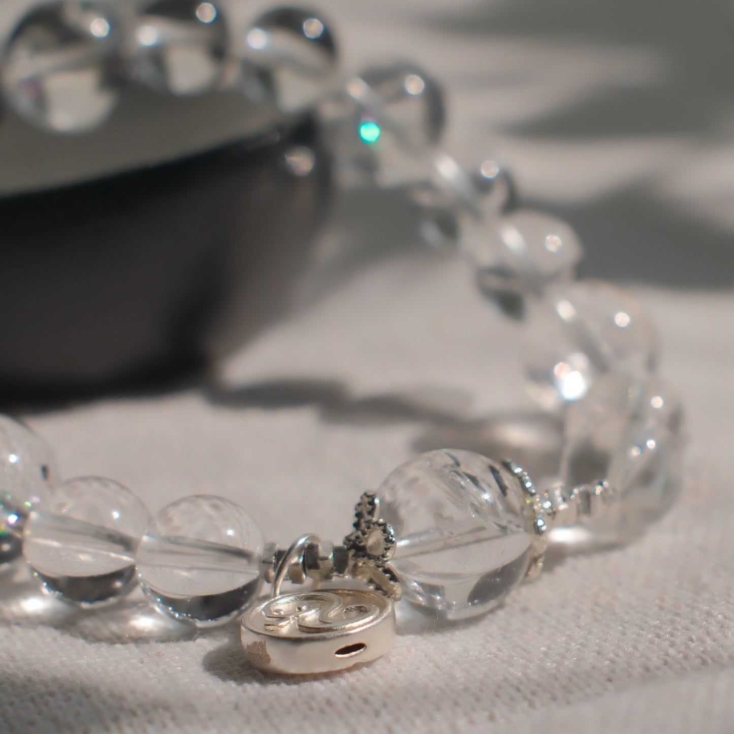 Lunar Serpent – Lemurian & Clear Quartz Bracelet