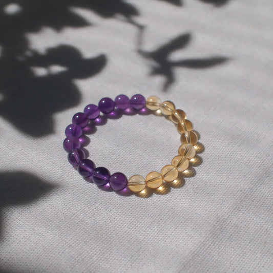 Amethyst & Citrine Bracelet - Half & Half