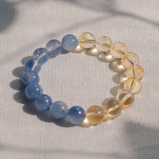 Kyanite and Citrine Bracelet - Half & Half