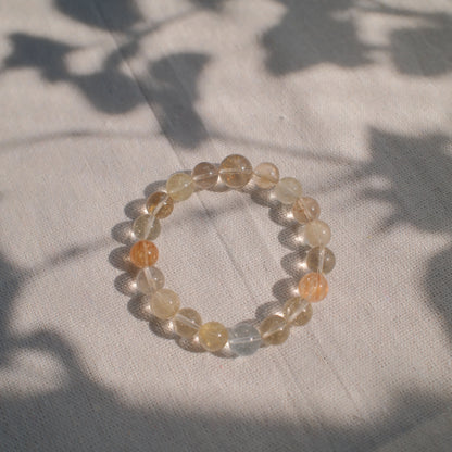Starlit Threads –  High-clarity Rutilated Quartz Bracelet